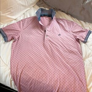 Greyson Pink Polka Dot Polo Shirt